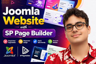 develop joomla website using sp page builder