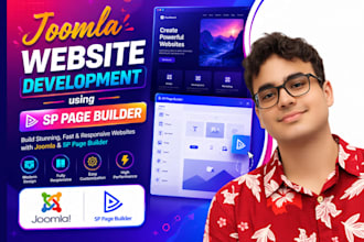 develop joomla website using sp page builder