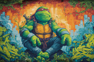 illustrate amazing custom graffiti, wall arts or murals