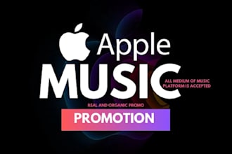 promote your song on real apple playlists with saves and organic streams