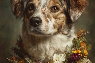 draw a amazing watercolor memorial pet portrait