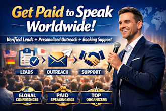 help public speakers get booked speaking engagements for paid gigs worldwide