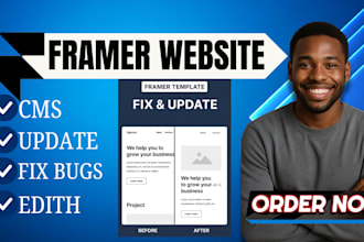 update, fix and customize your framer website template for pixel perfect results
