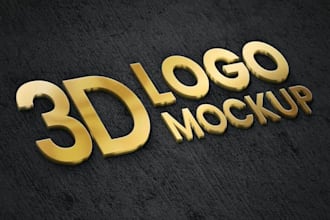 design a custom 3d metallic 3d spinning logo for you