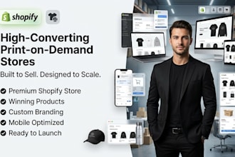 build a high converting print on demand shopify store for you