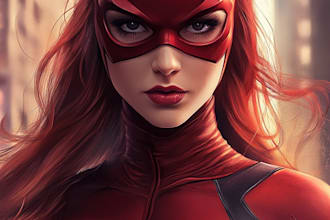 do superhero comic artwork and book