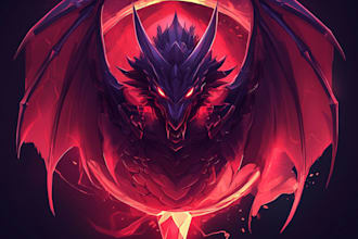 create a fantasy game logo and branding