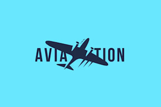 design a professional aviation logo for your brand