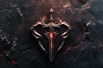 design an fantasy game logo and branding