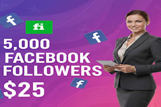 grow facebook followers with 5,000 percent real users