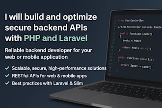 build and fix secure PHP laravel rest apis