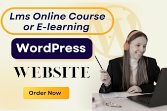 create an lms online course, e learning website on wordpress