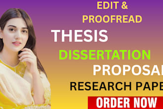 edit research, dissertation, thesis and proposal