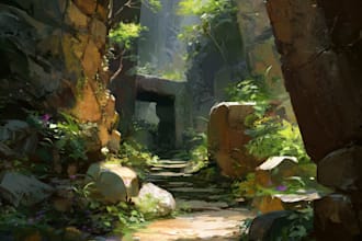 create 2d environment and game background for you