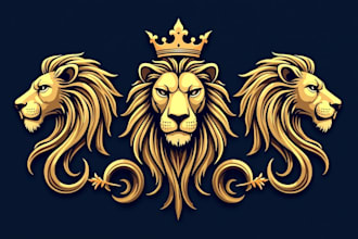 design outstanding lion head logo for you with unlimited revision