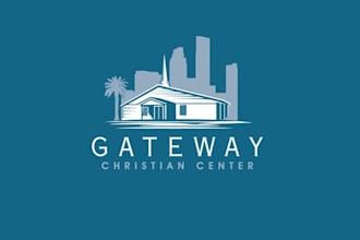 design modern building church logo