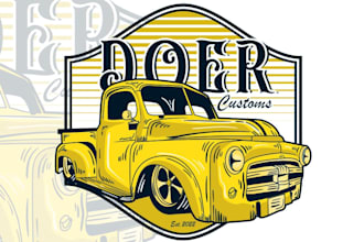 do custom vintage car and automotive logo for you