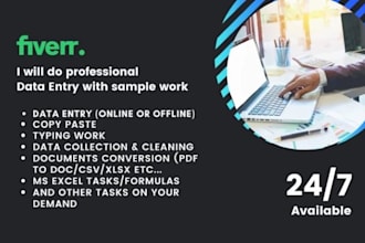 deal all kind of work related to ms office excel, word, power point