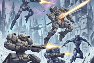 draw a mecha and robot art