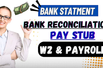 create professional paystubs, w2s and bank reconciliation