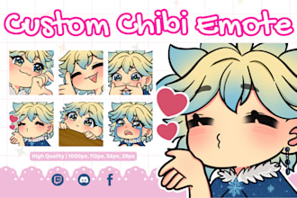 draw chibi style twitch emote for stream