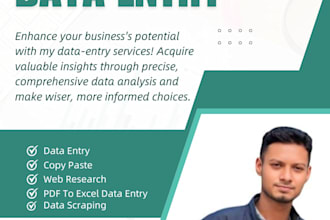 be data entry specialist, web research, copy paste job, typing job