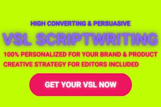 do vsl copywriting and creative strategy for your vsls and video ads