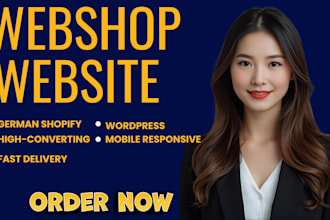 design or redesign germanshopify website and wordpress webshop with optimization