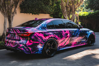 design professional car wrap, car wrap, vehicle wrap design