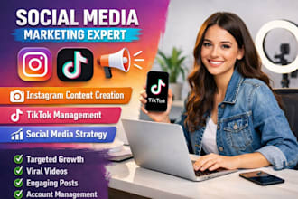 do social media marketing manager instagram content creator tik tok manager