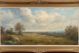 paint a real oil painting on canvas