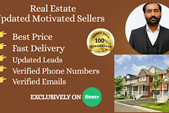 provide you updated motivated seller leads with skip tracing