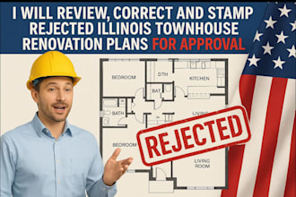 correct and stamp rejected illinois townhouse renovation plans for approval