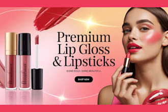 design lip gloss shopify store lip stick store lip gloss store beauty website