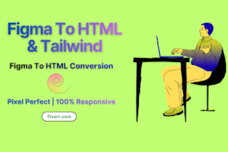 convert figma to responsive HTML CSS using tailwind