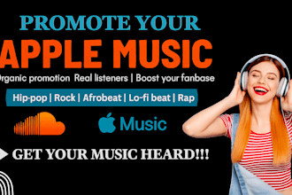 promote your music with real apple music streams and playlist placement