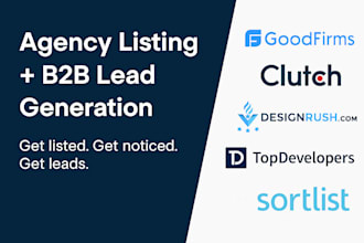 list your agency on clutch, goodfirms, designrush and generate b2b leads