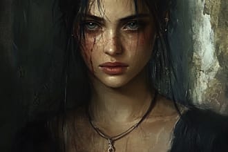 create a fantasy horror and fantasy horror character art