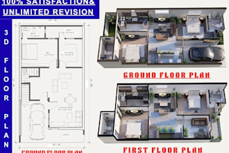do expert 2d 3d architectural drawings using autocad