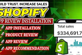 setup shopify product review app review app installation and store audit