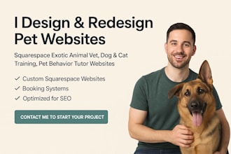 squarespace exotic animal website dog cat train website vetinary website