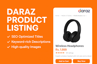 upload and optimize your daraz product listings with SEO titles and image