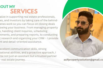 do real estate property research, lead generation, and CRM management