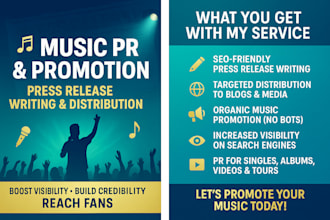 distribute your music PR, do top press release distribution, music promotion