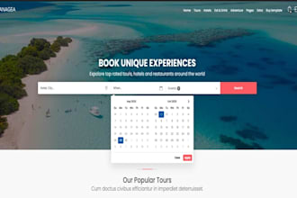 design customize travel agency tour booking wordpress website for holiday trips