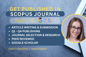 write and publish academic article in scopus, q1 to q4, and google scholar