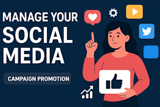 manage your social media, campaign promotion, ads setup, ecommerce marketing