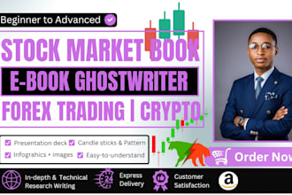 write easy to understand stock market ebook, forex trading book with infographic