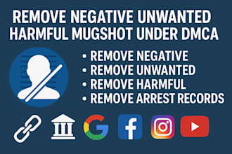 remove negative links unwanted mugshot article arrest records from google