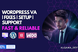 manage, customize, and fix your wordpress site as a virtual assistant